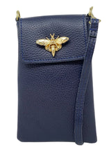 Load image into Gallery viewer, LEATHER CELLPHONE BEE CROSSBODY
