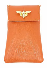 Load image into Gallery viewer, LEATHER CELLPHONE BEE CROSSBODY
