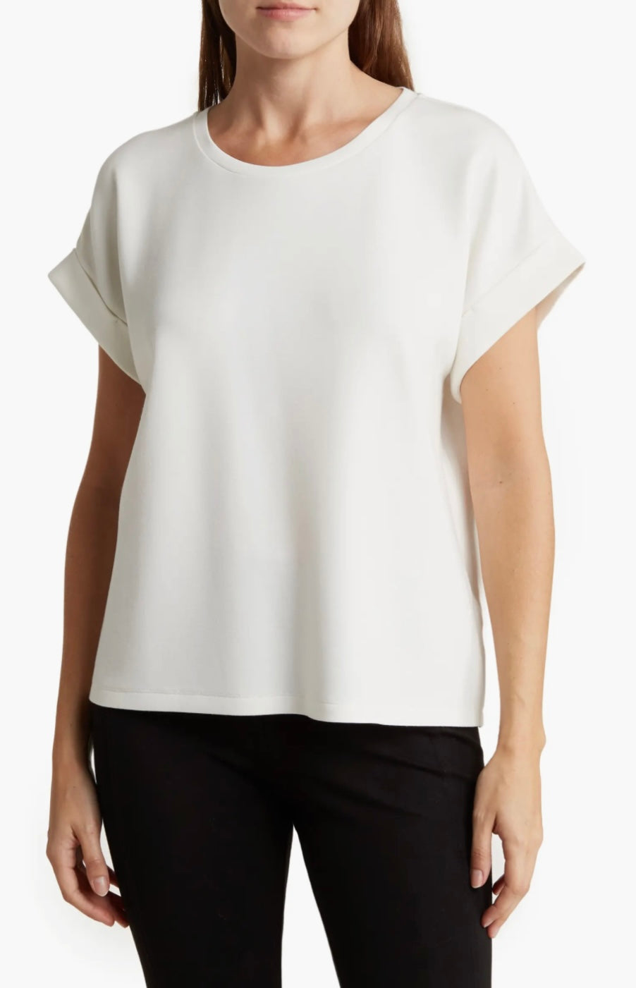 Roll Sleeve Scuba Top