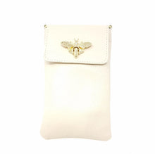Load image into Gallery viewer, LEATHER CELLPHONE BEE CROSSBODY
