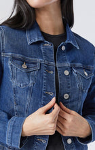 Load image into Gallery viewer, Samantha Denim Jacket
Cropped | Mid Brushed Feather Blue
