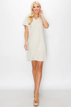 Load image into Gallery viewer, Audrey Suede 60s Shift Dress V Neck
