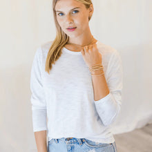 Load image into Gallery viewer, THE CLASSIC TEE IN WHITE - LONG SLEEVE
5.0 star rating
4 Reviews

