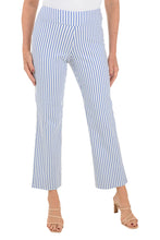 Load image into Gallery viewer, Crazy Larry Blue Stripe cropped Kick Flare
